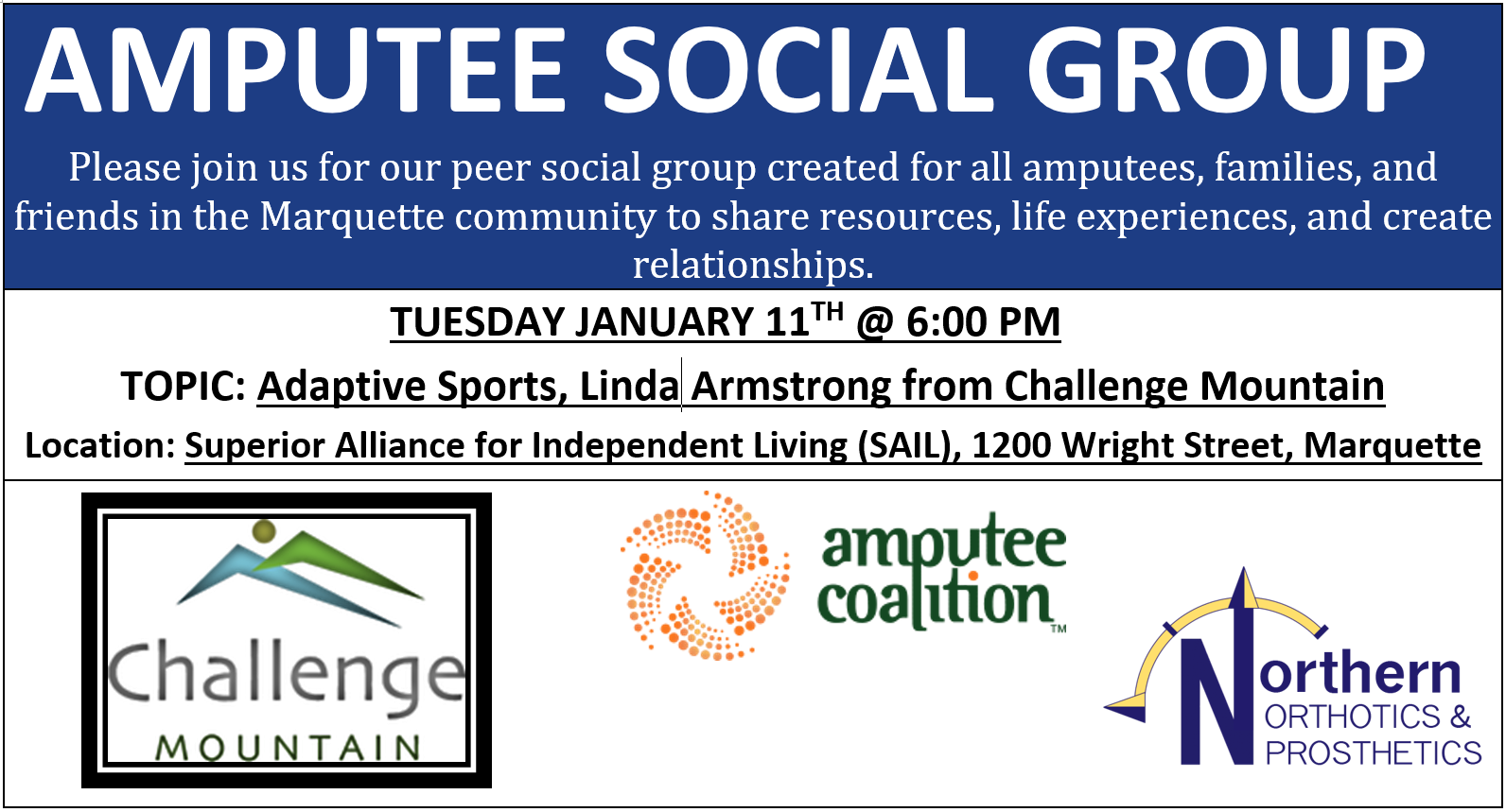 January Amputee Social Group